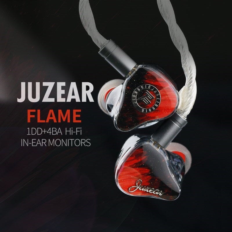 JUZEAR FLAME 1DD+4BA Hybrid In-Ear Earphone Monitor HiFiGo